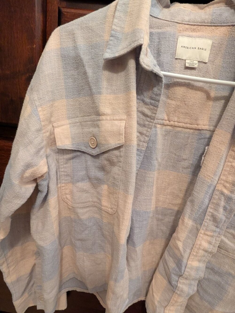 American Eagle flannel shirt. Button down plaid.